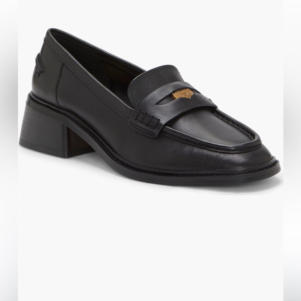 Vince Camuto Black Leather Loafers